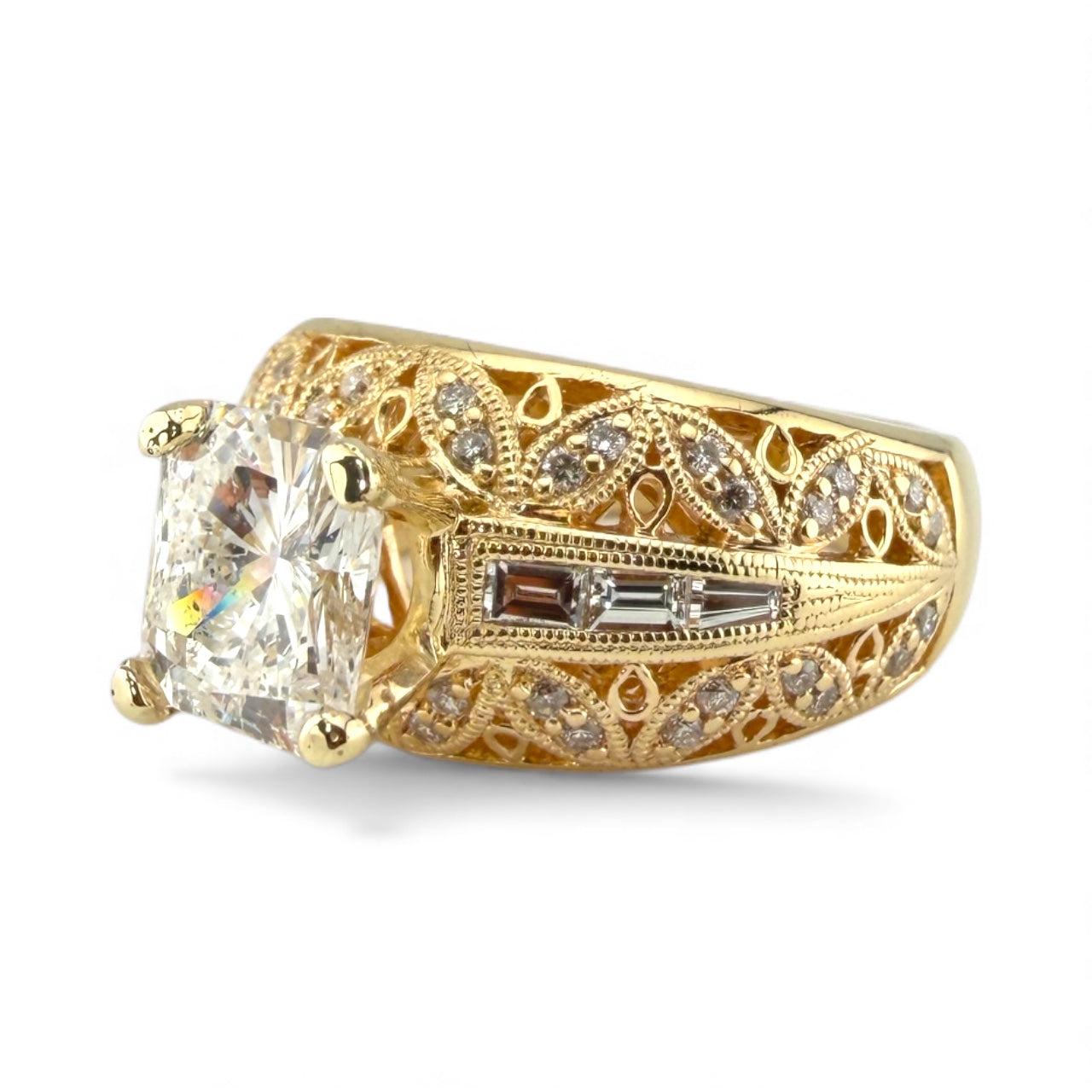 Yellow 14K I1 I 1.67CT/.38CTW Diamond Engagement Ring