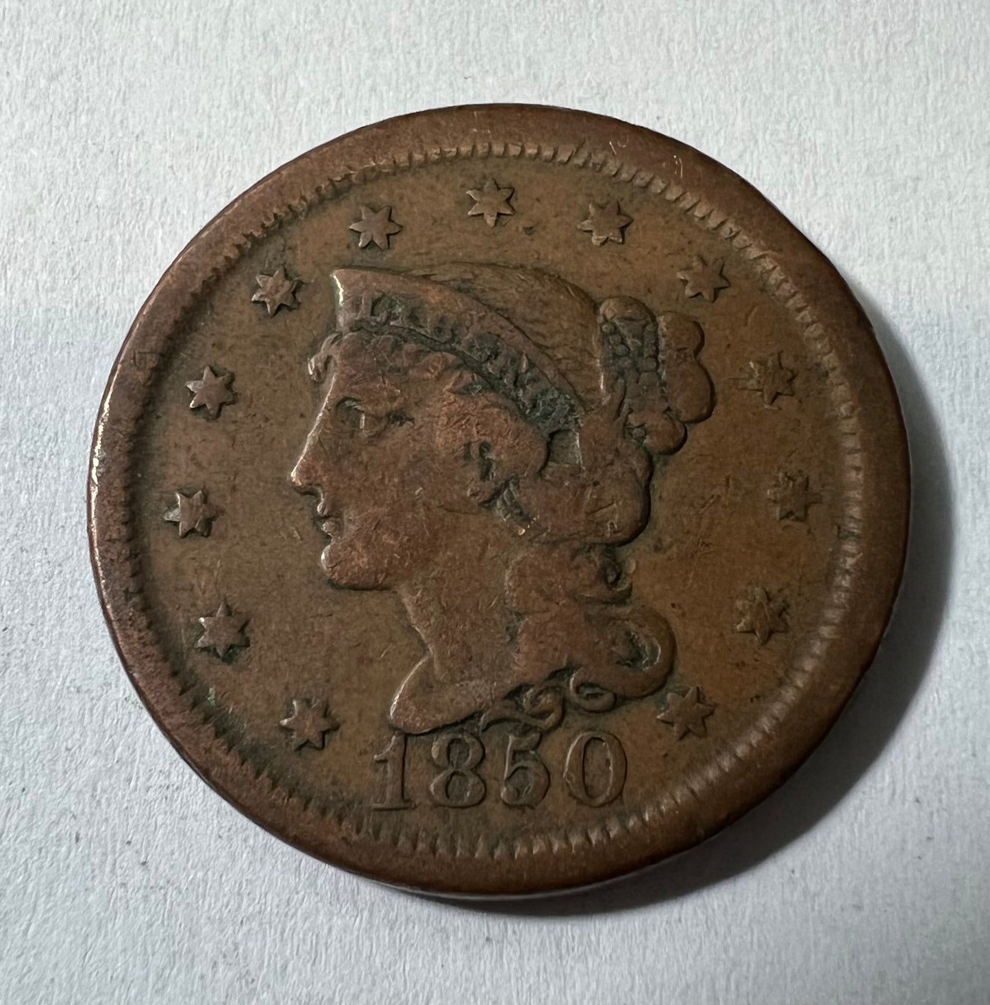 1850 Large Cent VF-20