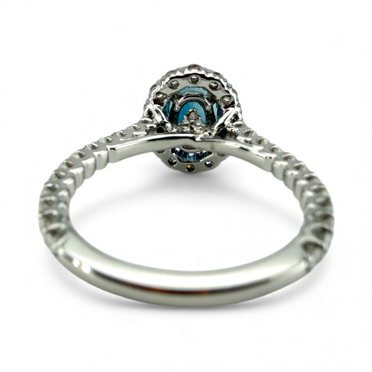 White 14K 1.37CT Blue Topaz & .79CTW Diamond Ring