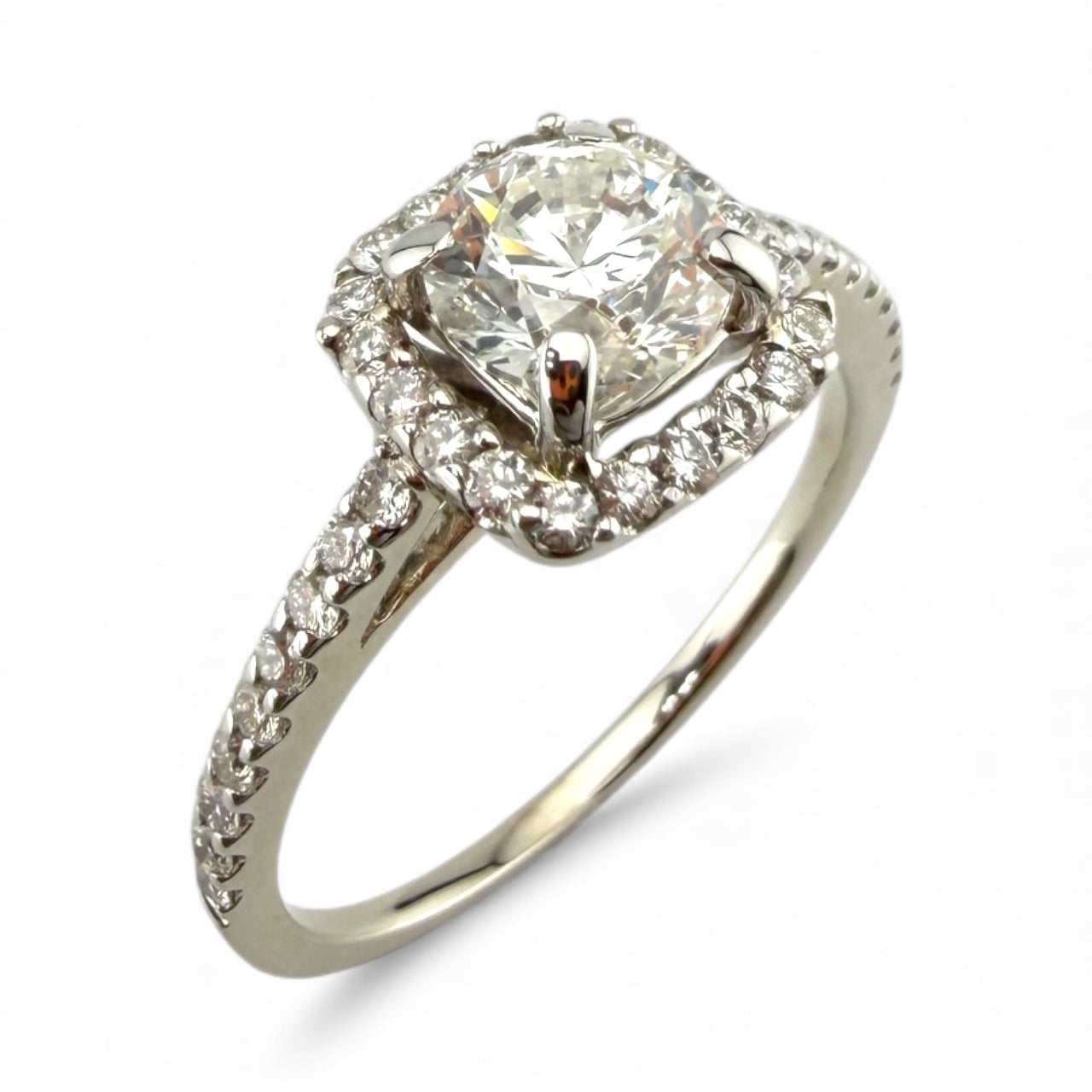 White 14K I1 H .80CT/.29CTW Diamond Engagement Ring