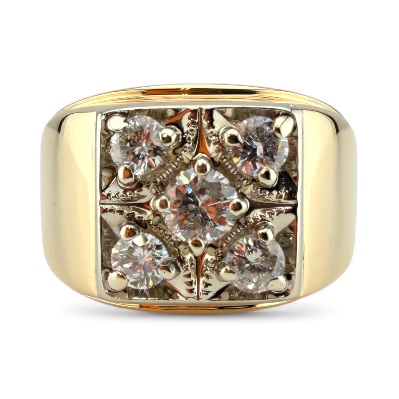 Yellow 14K .90CTW Diamond Ring