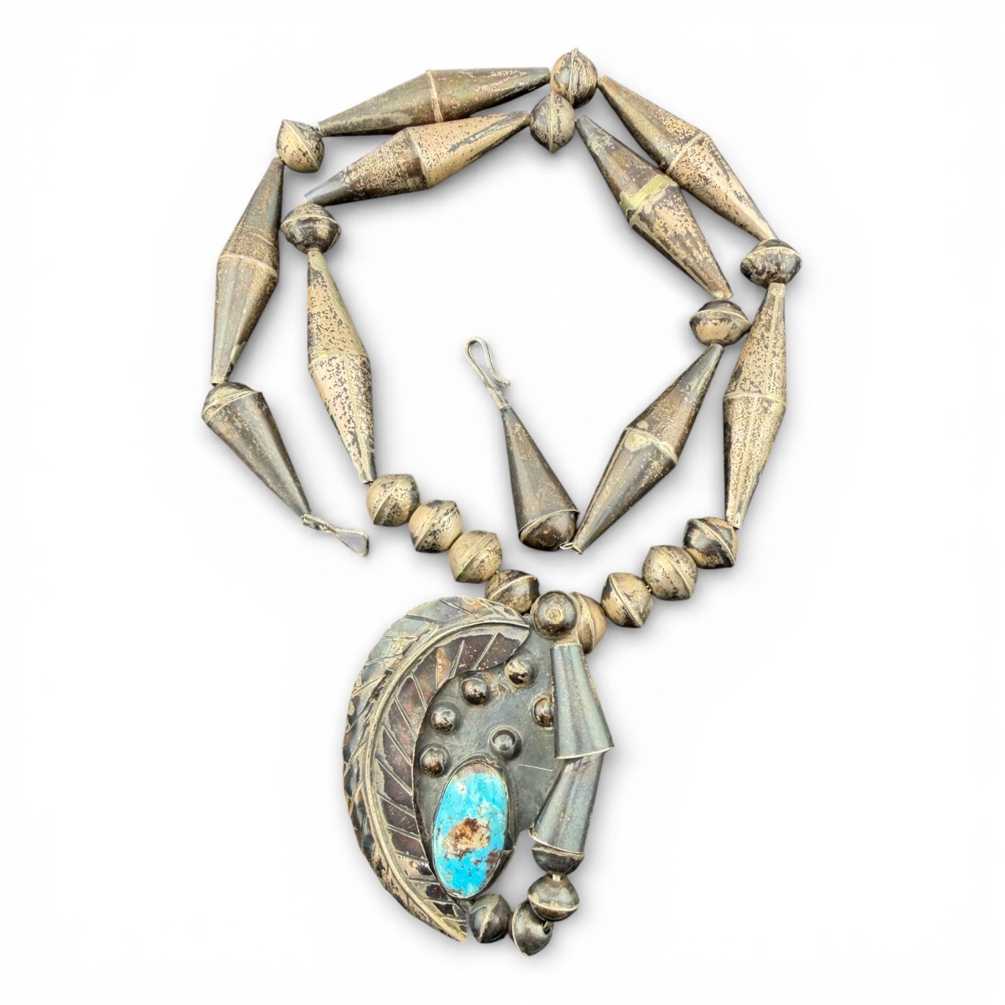 Silver Old Pawn Turquoise Necklace