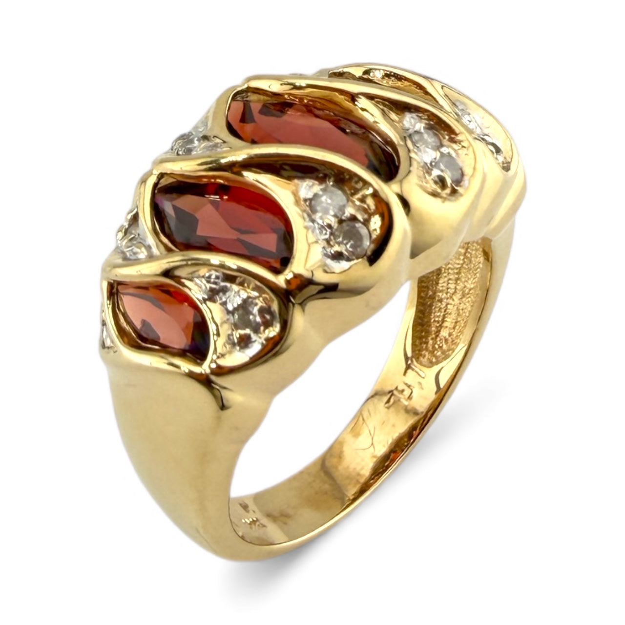 Y10K Garnet & Diamond Ring