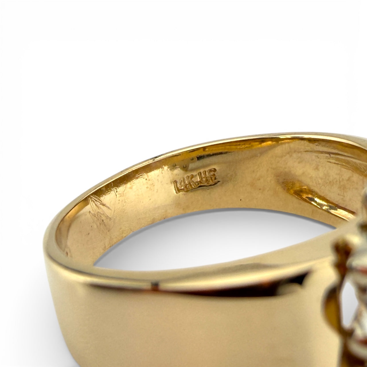 Yellow 14K Marquise Emerald & .25CTW Diamond Ring