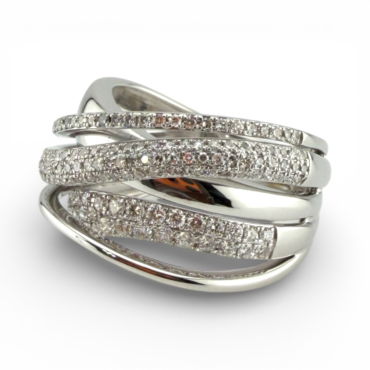 White 14K 1.75CTW Diamond Cocktail Ring