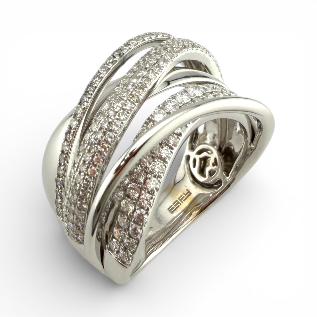 White 14K 1.75CTW Diamond Cocktail Ring