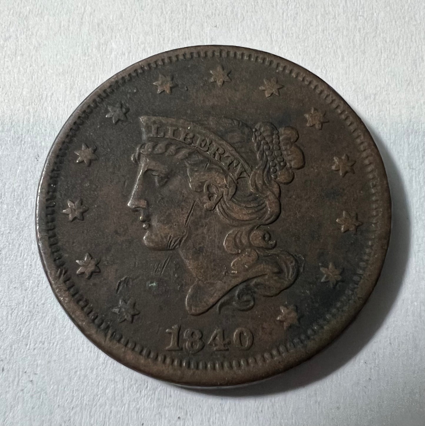 1840 Large Cent VF-30