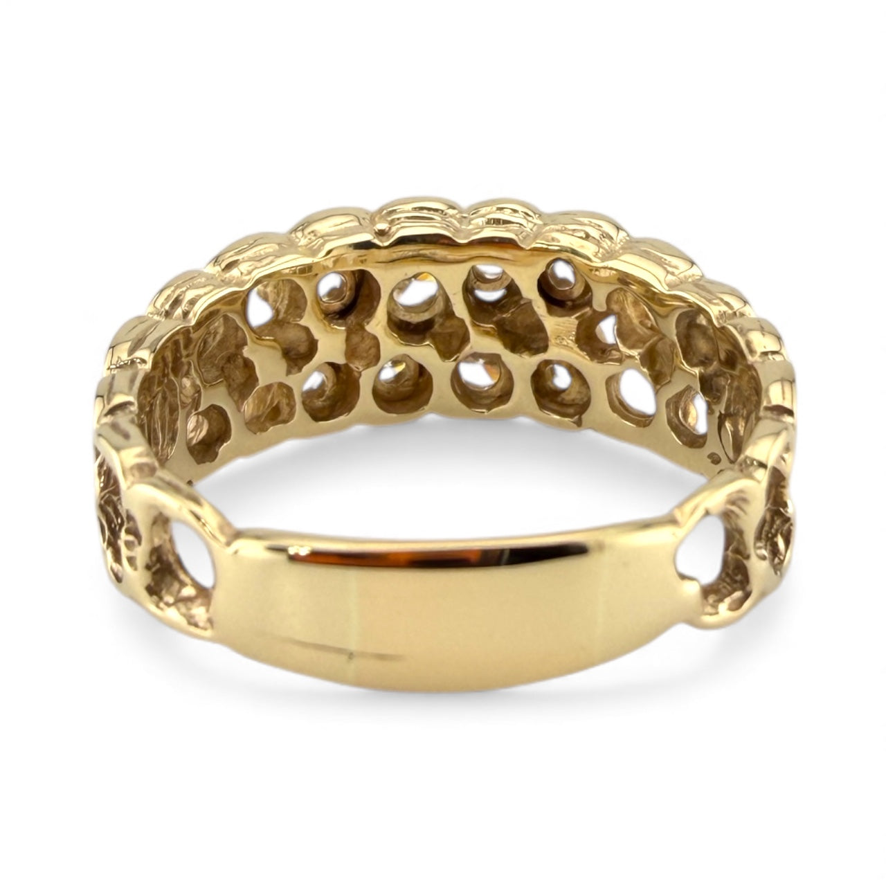 Yellow 14K .67CTW Diamond Nugget Style Ring