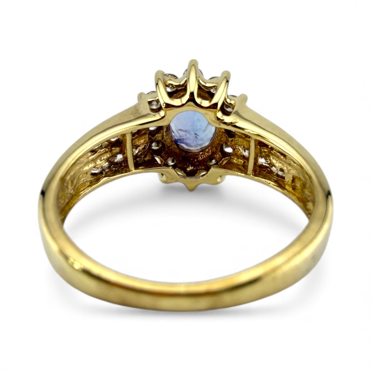 Yellow 10K Tanzanite & .25CTW Diamond Ring