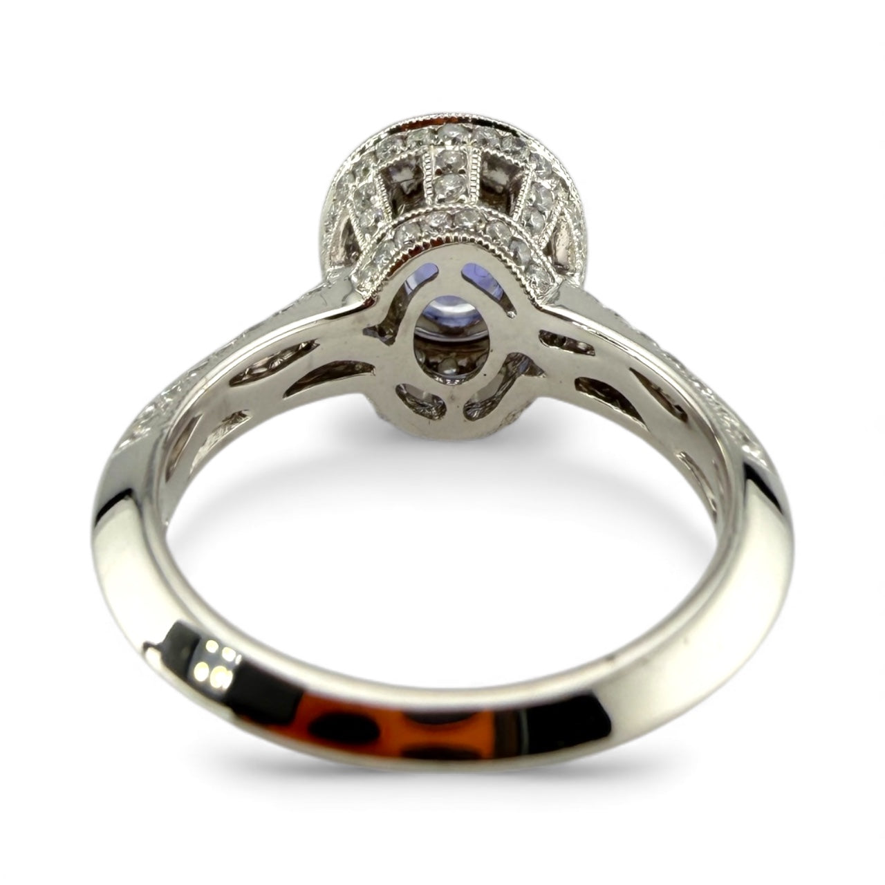 White 18K 1.27CT Tanzanite & .90CTW Diamond Ring