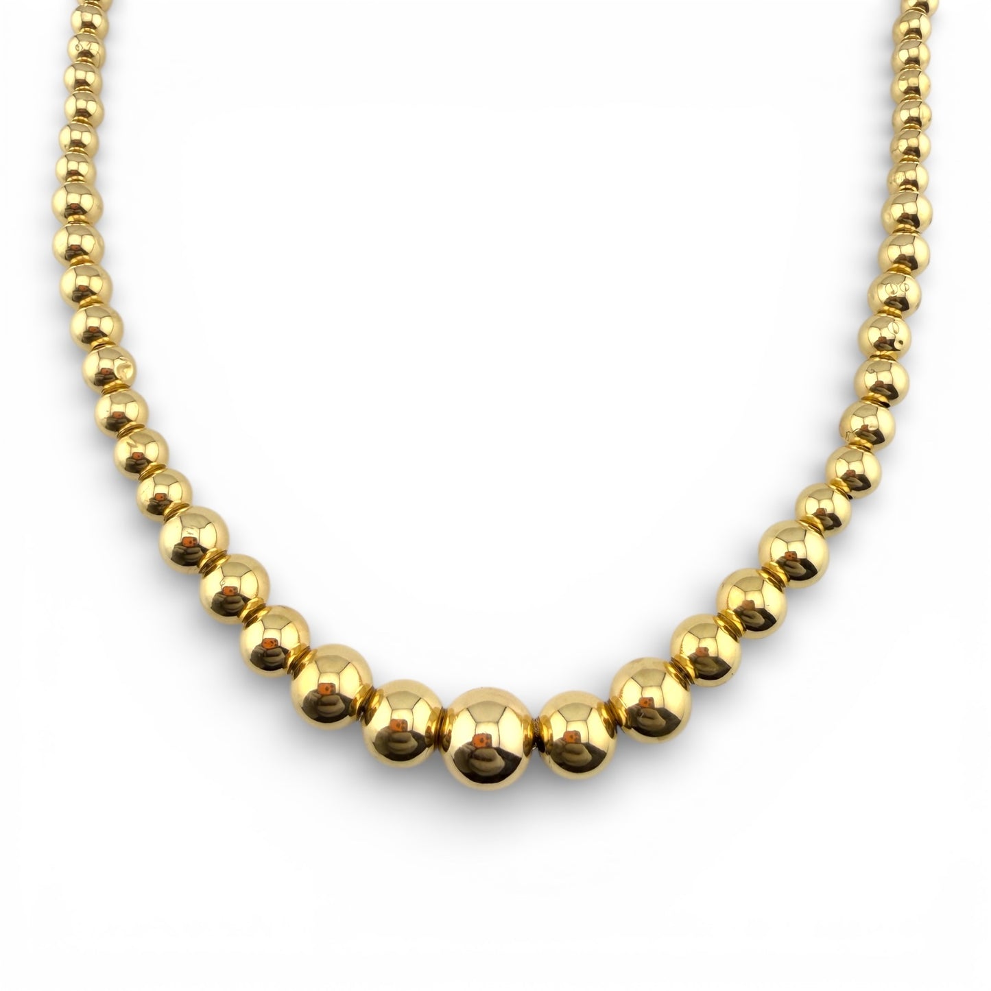 Yellow 14K 18.5” Beaded Necklace