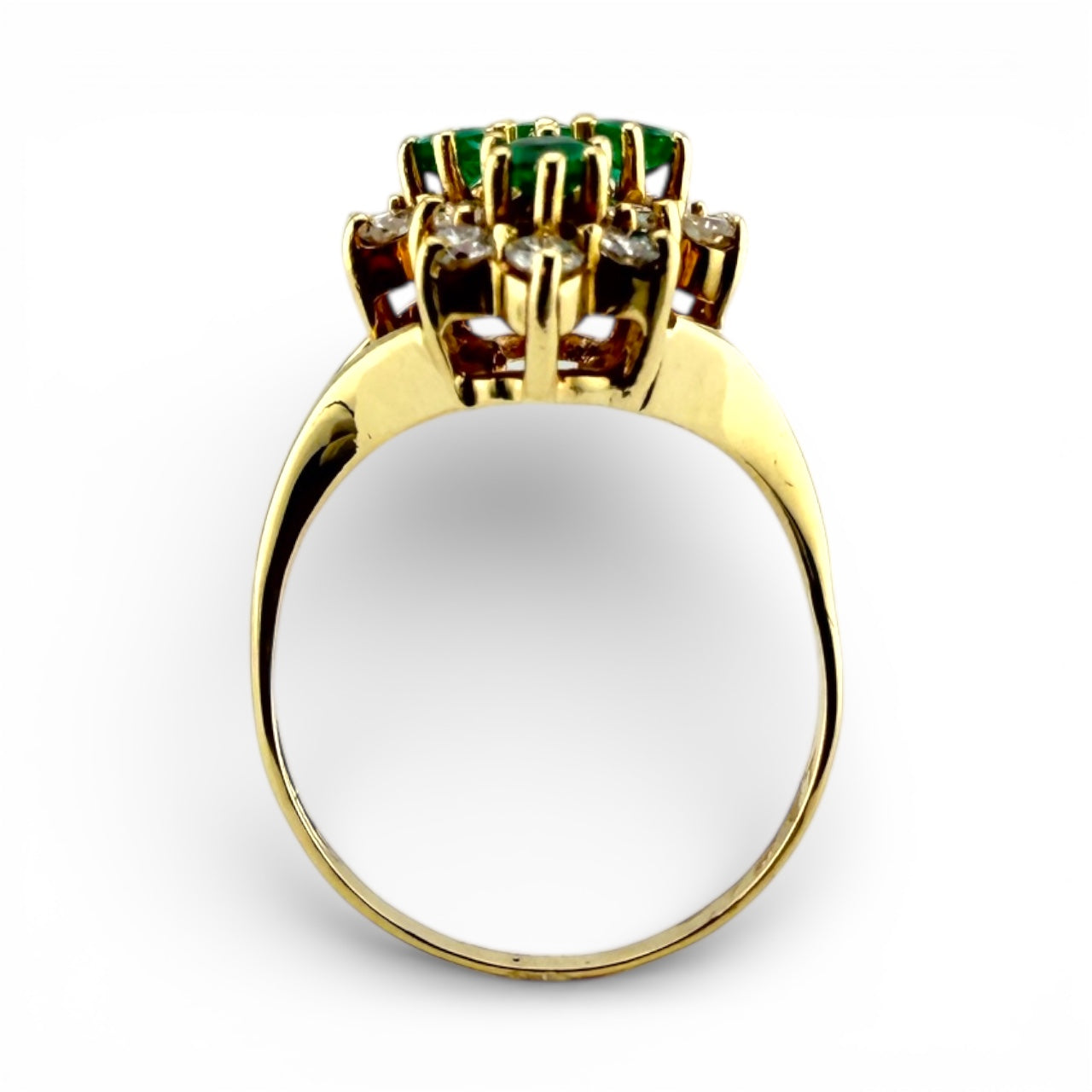 Yellow 14K Emerald & .56CTW Diamond Ring