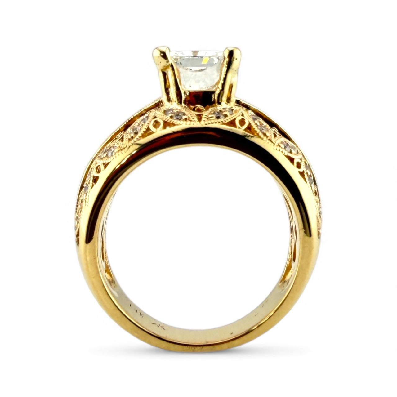 Yellow 14K I1 I 1.67CT/.38CTW Diamond Engagement Ring