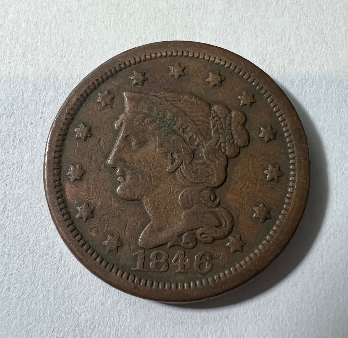 1846 Large Cent VF-20