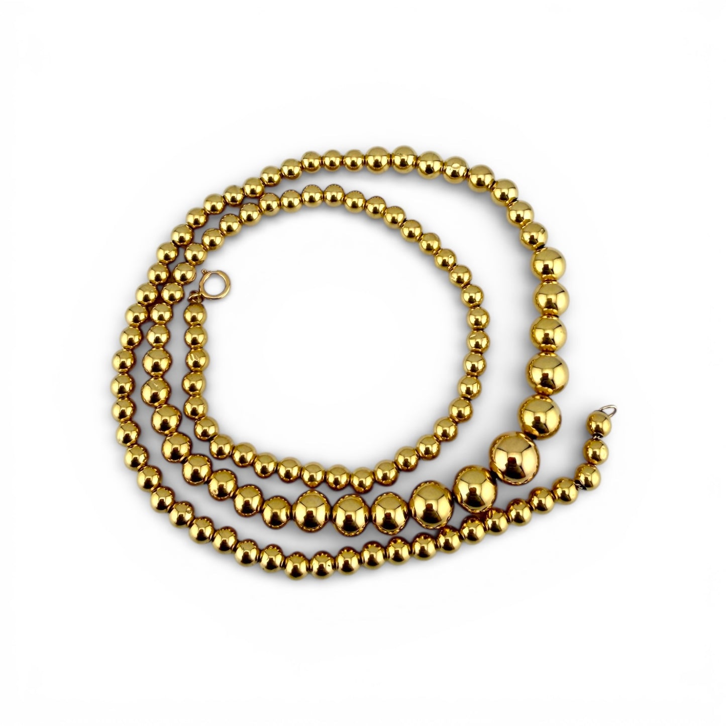 Yellow 14K 18.5” Beaded Necklace
